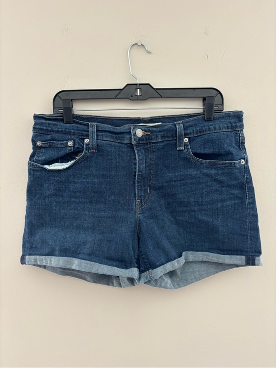 Levis Strauss Pants - Levi Strauss & Co Dark Wash Denim Shorts Rolled Cuff Women's Size 32